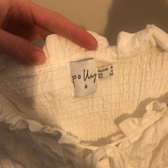 Process Polly white rushed mini dress - Picture 2 of 7